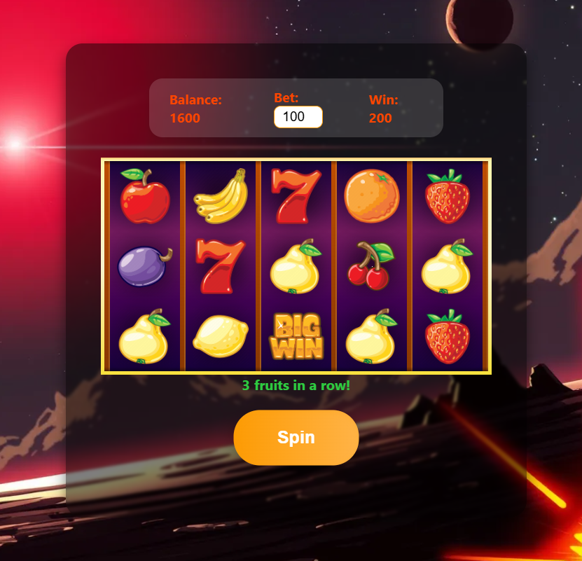 Sun Power Game Interface